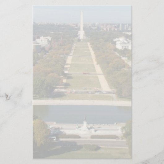 Een landschappelijk uitzicht van Washington DC Briefpapier (Voorkant)