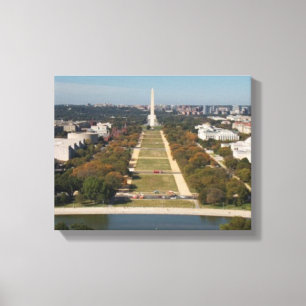 Een landschappelijk uitzicht van Washington DC Canvas Afdruk