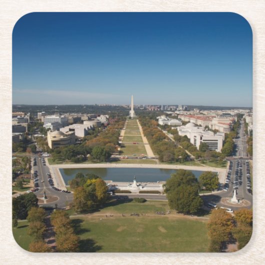 Een landschappelijk uitzicht van Washington DC Kartonnen Onderzetters (Voorkant)