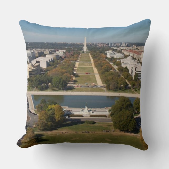 Een landschappelijk uitzicht van Washington DC Kussen (Voorkant)