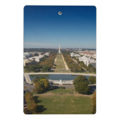 Een landschappelijk uitzicht van Washington DC Mini Klembord (Achterkant)