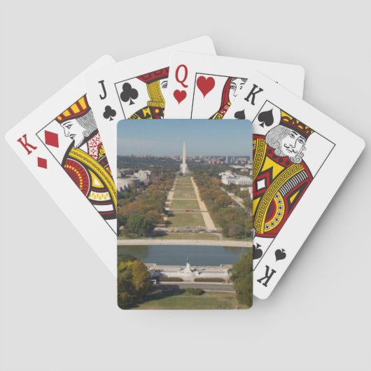 Een landschappelijk uitzicht van Washington DC Speelkaarten (Achterkant)