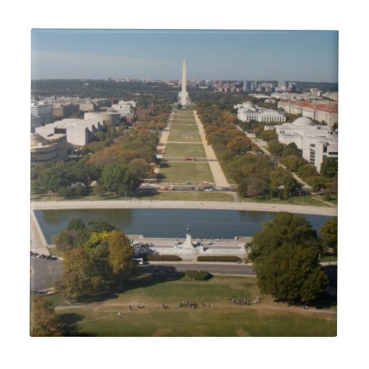 Een landschappelijk uitzicht van Washington DC Tegeltje (Voorkant)