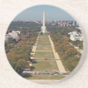 Een landschappelijk uitzicht van Washington DC Zandsteen Onderzetter