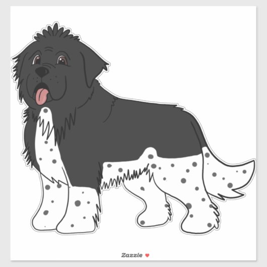 Eén Landseer 3 Newfoundlander sticker (Vel)