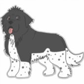 Eén Landseer 3 Newfoundlander sticker (Voorkant)