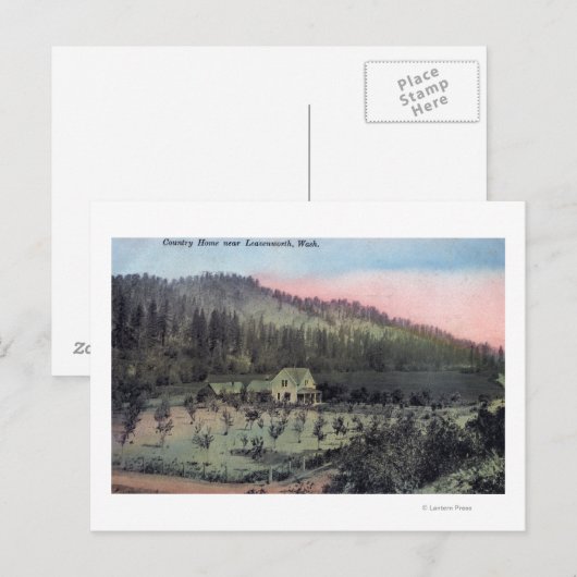 Een landverblijf scène briefkaart (Voorkant / Achterkant)