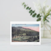 Een landverblijf scène briefkaart (Staand voorkant)