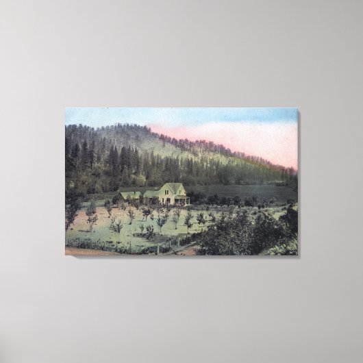 Een landverblijf scène canvas afdruk (Voorkant)