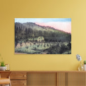 Een landverblijf scène canvas afdruk (Insitu (Woonkamer))