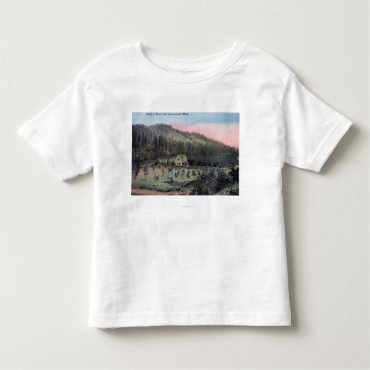 Een landverblijf scène kinder shirts (Voorkant)