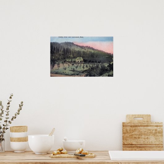 Een landverblijf scène poster (Keuken)