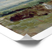 Een landweg met bomen en cijfers poster (Hoek)