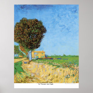 Een Lane bij Arles door Vincent van Gogh Poster