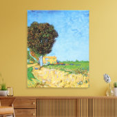 Een Lane bij Arles, Vincent van Gogh. Canvas Afdruk (Insitu (Woonkamer))