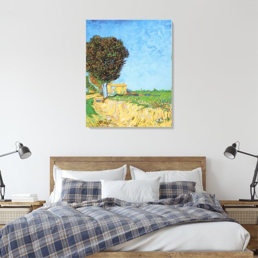 Een Lane bij Arles, Vincent van Gogh. Canvas Afdruk (Insitu (Slaapkamer))