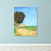 Een Lane bij Arles, Vincent van Gogh. Canvas Afdruk (Insitu (Houten vloer))
