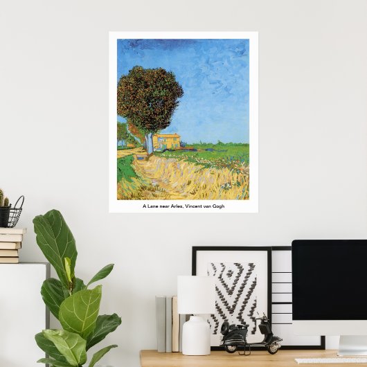 Een Lane bij Arles, Vincent van Gogh. Poster (Thuiskantoor)