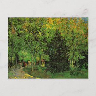 Een Lane in de openbare tuin in Arles door Van Gog Briefkaart