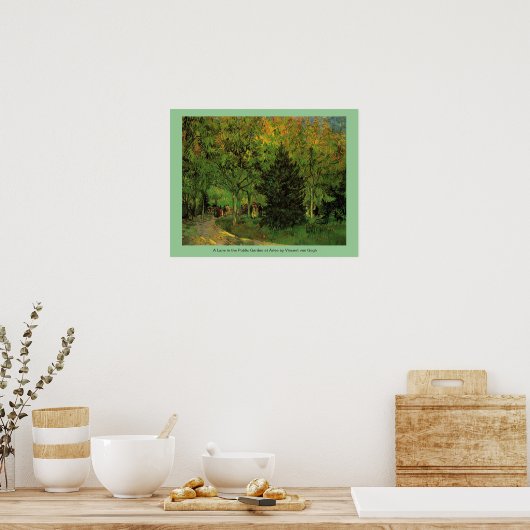 Een Lane in de openbare tuin in Arles Poster (Keuken)