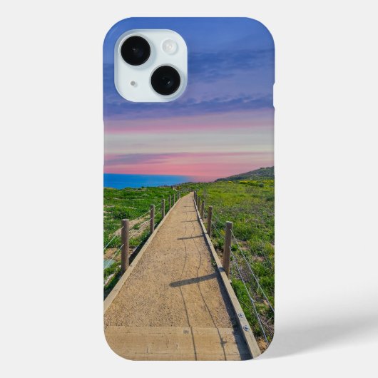 Een lang kronkelend voetpad bij Point Dume Case-Mate iPhone Case (Achterkant)