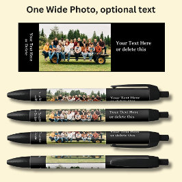 Een lange brede foto met optionele tekst op zwart zwarte inkt pen