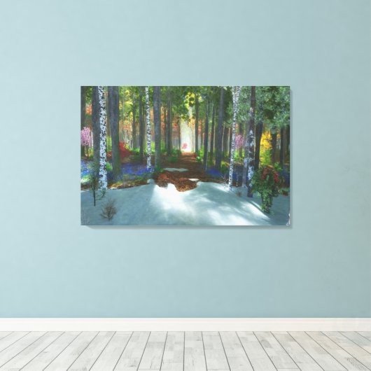 Een lange dag durend walkdoek afdrukken (Insitu (Houten vloer))