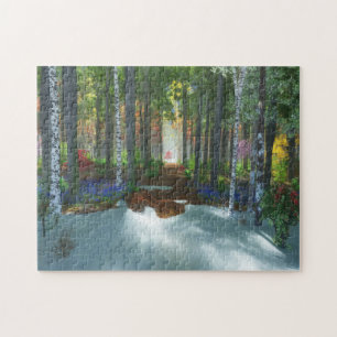 Een lange dag durende puzzel legpuzzel