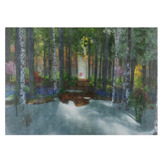 Een lange dag lange wandelenraad snijplank (Voorkant)