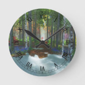 Een lange dag loopklok ronde klok (Voorkant)