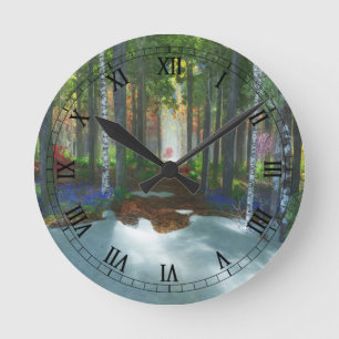 Een lange dag loopklok ronde klok