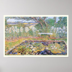 Een lange eilandtuin van Frederick Childe Hassam Poster