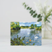 Een Lange Island Lake, mooie kunst, Briefkaart (Staand voorkant)