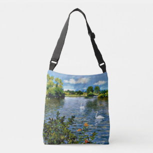 Een Lange Island Lake, mooie kunst, Crossbody Tas