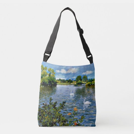 Een Lange Island Lake, mooie kunst, Crossbody Tas (Voorkant)