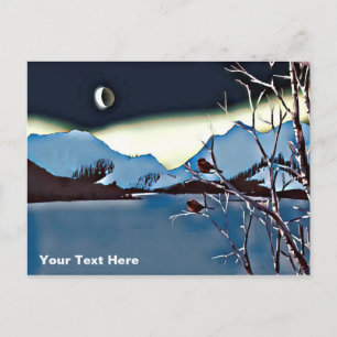 Een lange koude nacht briefkaart