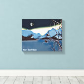 Een lange koude nacht canvas afdruk (Insitu (Houten vloer))