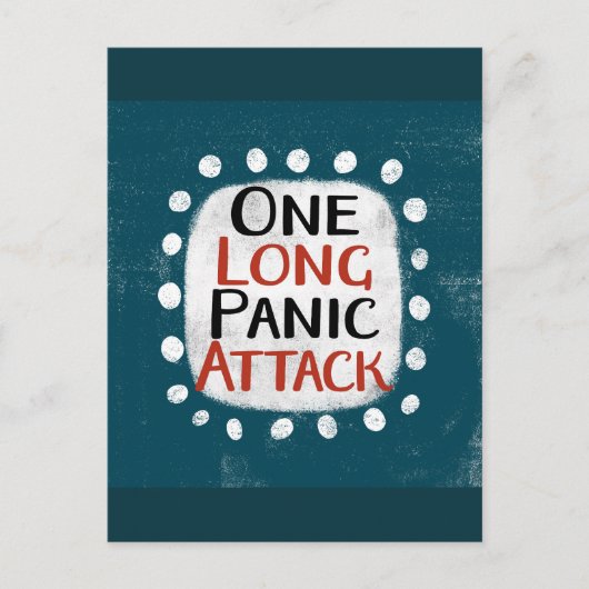 Een lange paniekaanval Briefkaart (Voorkant)
