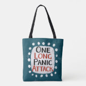 Een lange paniekaanval Canvas tas (Achterkant)