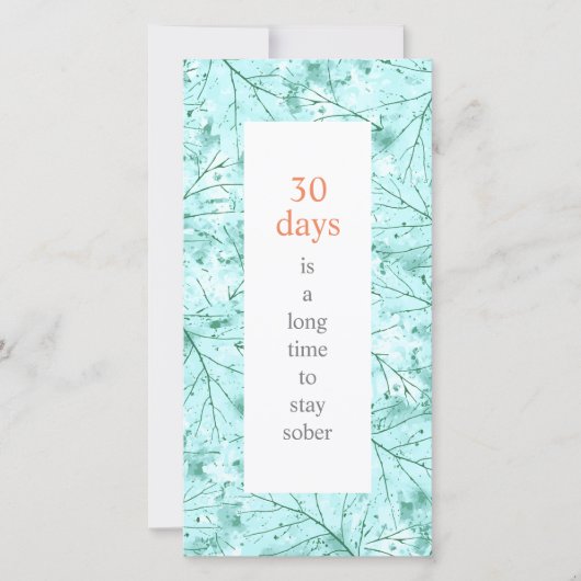 Een lange tijd om nuchter te worden kaart (Voorkant)