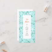 Een lange tijd om nuchter te worden kaart (Voorkant / Achterkant in situ)