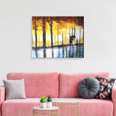 EEN LANGE WALK IN DE REGIO CANVAS AFDRUK (Insitu (Woonkamer))