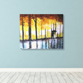 EEN LANGE WALK IN DE REGIO CANVAS AFDRUK (Insitu (Houten vloer))