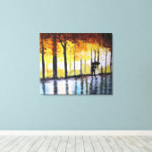 EEN LANGE WALK IN DE REGIO CANVAS AFDRUK (Insitu (Houten vloer))
