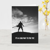 Een lange weg naar de Top Rocker Birthday Kaart (Gele Bloem)