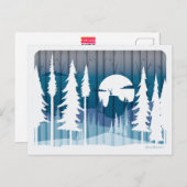 Een lange winternacht in het vergeten bos - briefkaart (Voorkant / Achterkant)