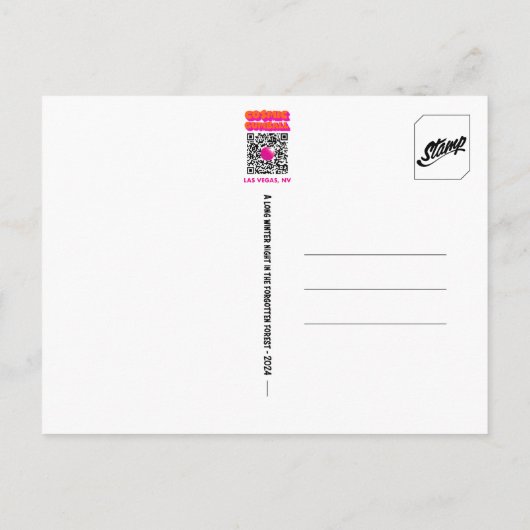 Een lange winternacht in het vergeten bos - briefkaart (Achterkant)