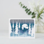 Een lange winternacht in het vergeten bos - briefkaart (Staand voorkant)