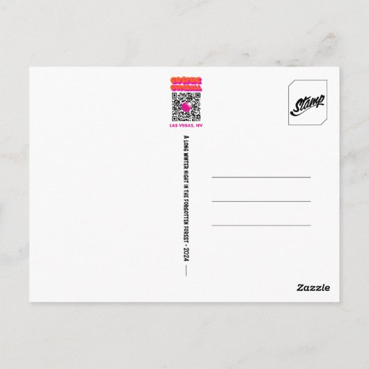 Een lange winternacht in het vergeten bos - briefkaart (Achterkant)