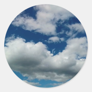 Een lange wolk ronde sticker